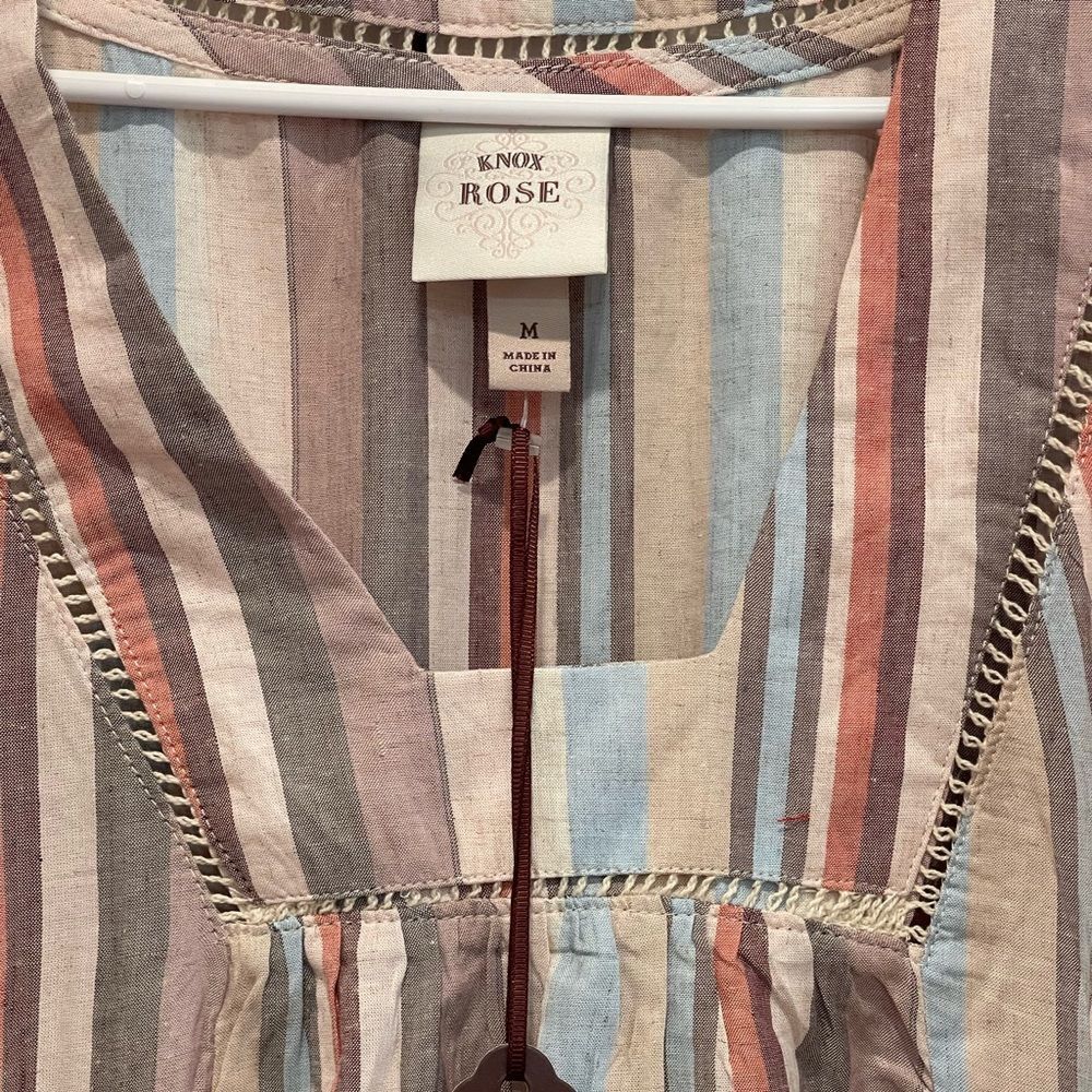 Knox Rose Striped Swing Dress M and L - Picture 9 of 9